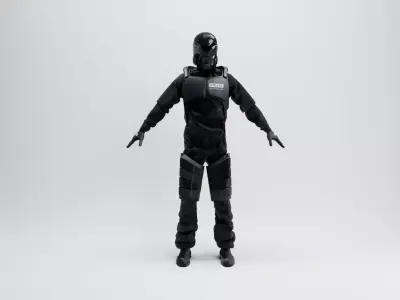 Futuristic Policeman  3D model
