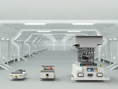 AGV vehicles Assemble 3D model