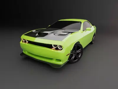 Dodge challenger hellcat 3D model Free 3D model