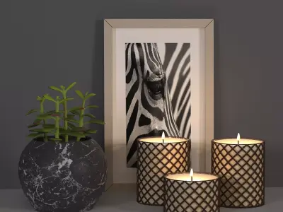 Decorative set 01 Free 3D model