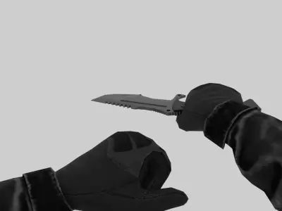 Fps knife animations Low-poly 3D model