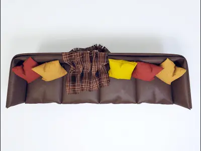 Leather sofa Free 3D model purchase
