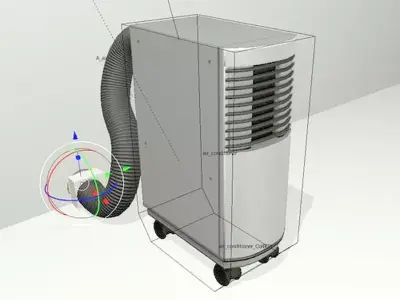Air Conditioner Rigged Low-poly 3D model