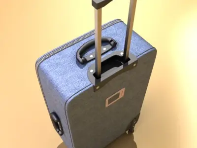 Rolling Suitcase 02 High Detail 3D model