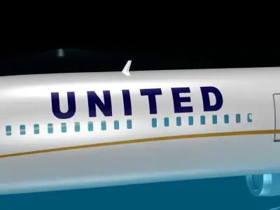 United Airlines 787-10X 3D model