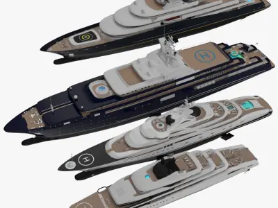 Collection yacht Bay Sixth 3D model