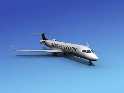 Bombardier CRJ700 Star Alliance 3D model