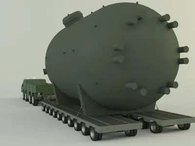 Soviet MAZ-7910 cargo 3D model