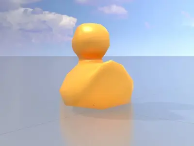 Low-Poly Rubber Duck Free low-poly 3D model