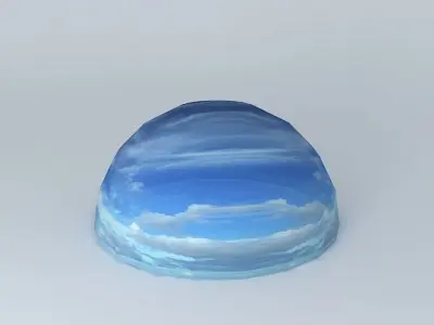 heaven globe with clouds Free 3D model