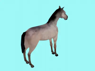 lowpoly horse 3D model