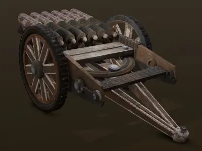 Old Machinery Gun 3D Model Low-poly 3D model