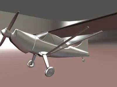 small plane light aircraft Piper Aircraft Low-poly 3D model