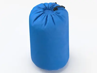 Camping Ditty Bag Size 02 Clean and Dirty Standing and Laying 3D model