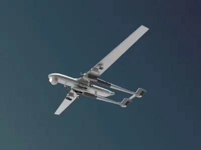 ANKA 2 UAV Low-poly 3D model