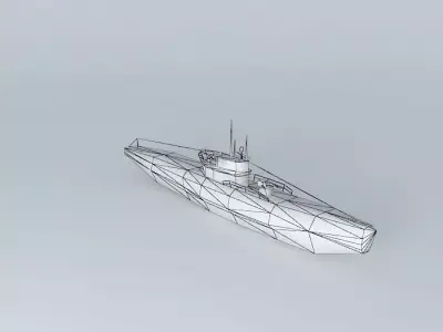 Submarine U47 Free 3D model