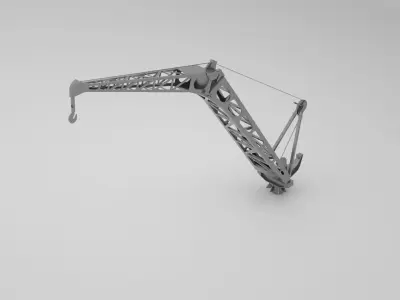Naval Crane 4 - World War 2 Warship 3D model