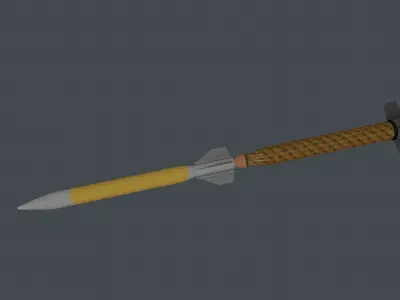 Hermes A missile KA-52 Low-poly 3D model