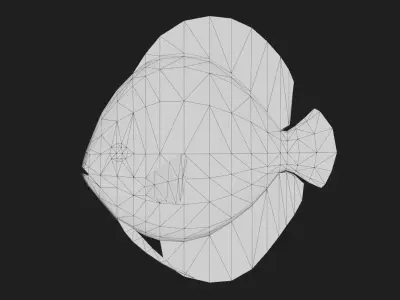 Cichlid Low-poly 3D model