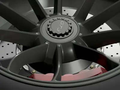 Porsche 911 GT3 2014 wheel 3D model