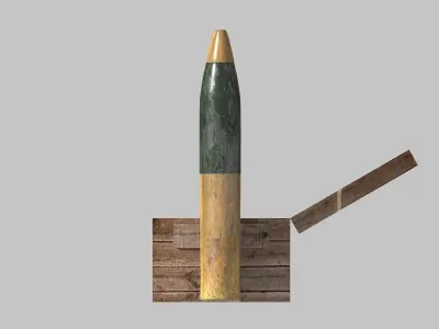 105mm Ammunition pack Low-poly 3D model