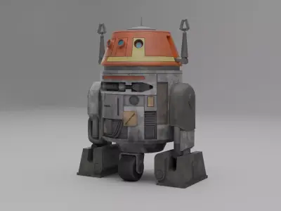  C1-10P Inspired Astromech Droid Free 3D model