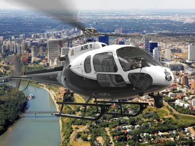 AS-350 Edmonton Police Service Animated Low-poly 3D model