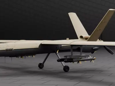 HESA Shahed-129 UCAV - The IRANIAN PREDATOR Low-poly 3D model