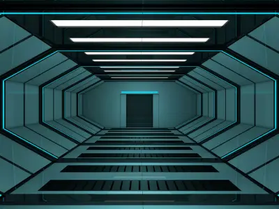 Sci Fi corridor 3D model 188