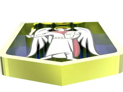 Kyiv city coat of arms Free low-poly 3D model