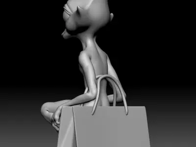 Alien Statue - 0280 3D print model