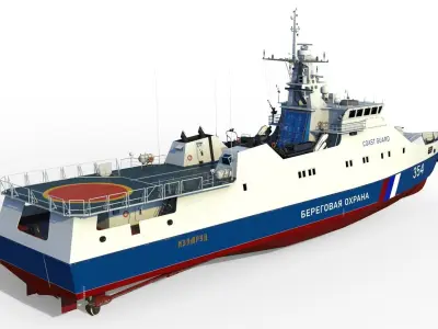 Project 22460 Rubin-class patrol boat 3D model
