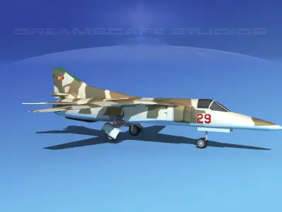 Mig-27 Flogger LP East Germany Low-poly 3D model