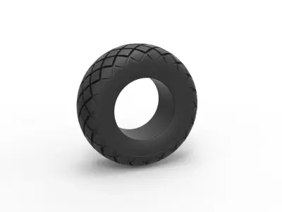 Offroad tire 29 Scale 1 to 25 3D print model