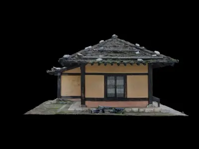 Korean Traditional Tiled House 3D model