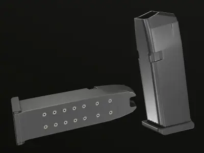 Glock 19 Magazine Low-poly 3D model
