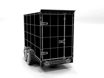 CAR TRAILER 2 LOWPOLY Low-poly 3D model