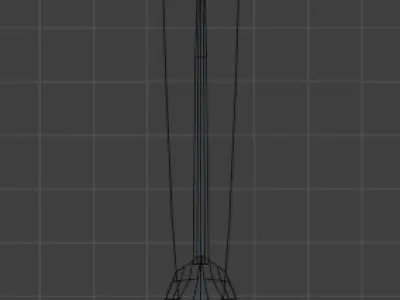 Ultra low poly metallic hero fantasy sword game-ready asset Low-poly 3D model