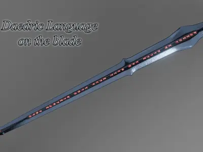 The Vindaaris Daedric Sword 3D model