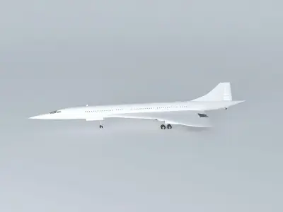 Template Aérospatiale BAC Concorde Free 3D model