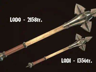 Mace 09 Low-poly 3D model