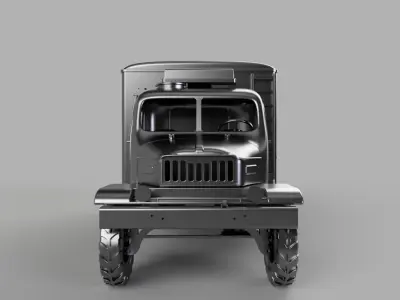 Firetruck Trailer for Praga V3S - addon  3D print model