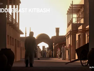 Middle East Kitbash 3D model