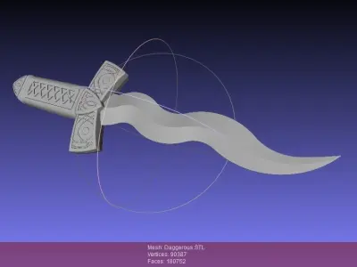 Daggerous dagorous sword Free 3D model