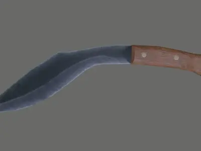 Blacksteel Kukri Free low-poly 3D model