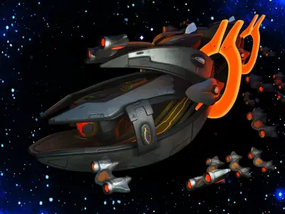 Carrier fan art Clorion lowpoly Low-poly 3D model