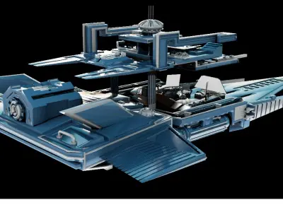 Star Wars spaceship Low-poly 3D model