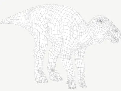 Edmontosaurus dinosaur Low-poly 3D model