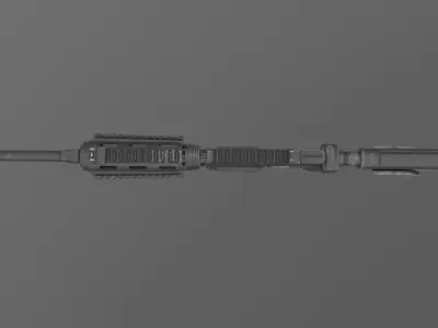 4K textures Carbine M4A1 Low-poly 3D model