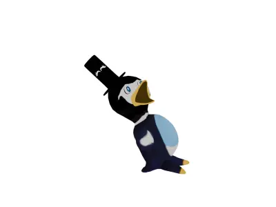 char Pengu the Penguin Low-poly 3D model